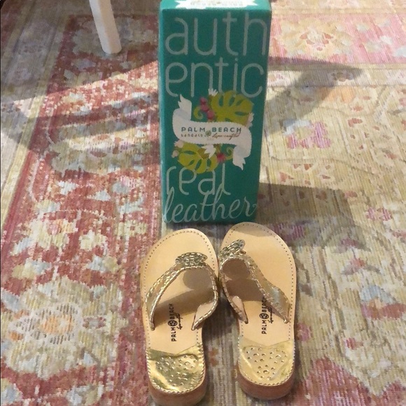 NWOT Gold Palm Beach Classic Sandals - Picture 4 of 5